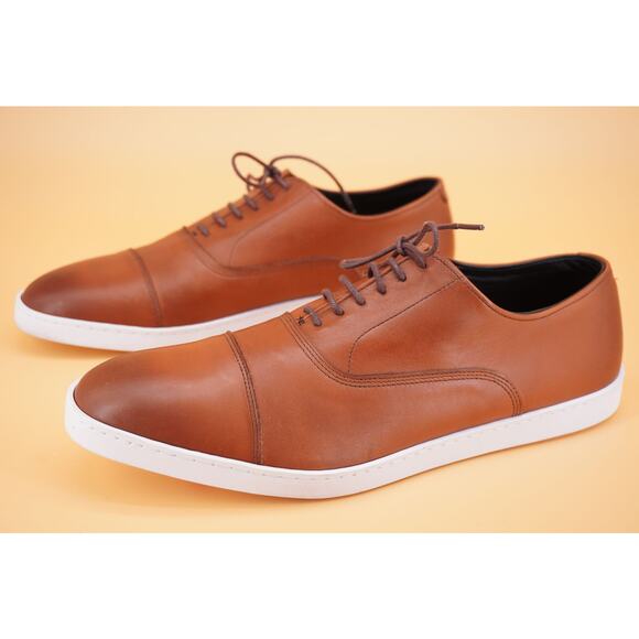 Allen Edmonds Park Avenue Oxford Dress Lace up Sneaker SZ 11.5 New Brown Leather - Picture 7 of 10